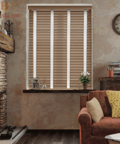 Mành nhựa giả gỗ – Chất liệu nhựa PVC vân gỗ hãng Star Blind bản 5cm
