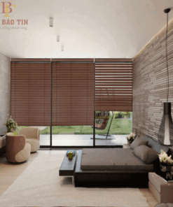 Rèm cửa gỗ cao cấp – Chất liệu gỗ thông tuyết hãng Sankaku bản 5cm