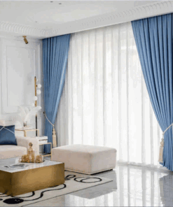 Rèm vải 2 lớp phòng ngủ chung cư giá rẻ mã DIM2919 - 011