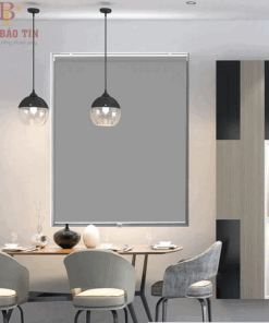 Mẫu rèm cuốn cửa sổ vải trơn hãng HC Blinds