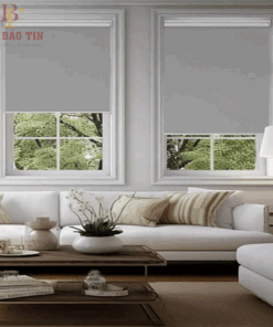Mành cuốn giá rẻ phòng khách vải trơn hãng Cityblind
