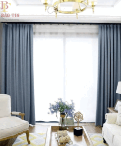 Rèm vải chống nắng một màu cho phòng khách mã BYG2915 - 04