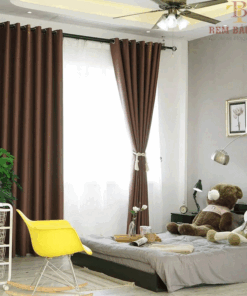 Rèm vải 2 lớp chống nắng giá rẻ cho phòng ngủ chung cư mã DIM2919 - 01