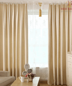 Rèm vải màu vàng đẹp cho phòng khách chung cư mã GA2918 - 01