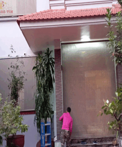 Bạt che nắng tự cuốn dạng lưới đẹp giá rẻ mã TT17