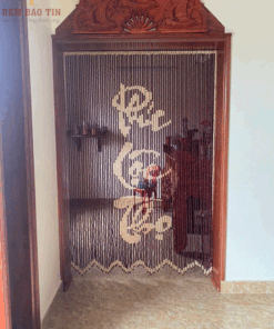 Mành bàn thờ bằng hạt gỗ mẫu RHG-09