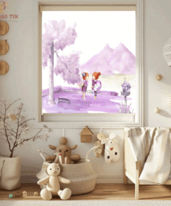Rèm cuốn in tranh cửa sổ hãng Fivestar mã BT002 - Hệ phụ kiện máng thường