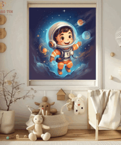 Rèm cuốn in tranh cửa sổ hãng Fivestar mã BT008 - Hệ phụ kiện máng thường