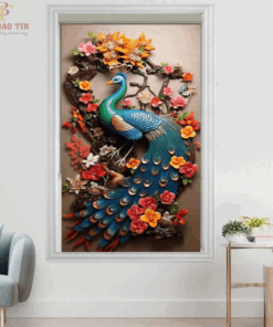 Rèm cuốn in tranh cửa sổ hãng Fivestar mã BT011 - Hệ phụ kiện không khoan tường
