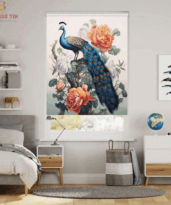Rèm cuốn in tranh cửa sổ hãng Fivestar mã BT013 - Hệ phụ kiện không khoan tường