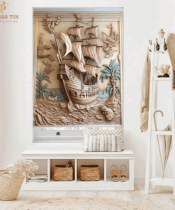 Rèm cuốn in tranh cửa sổ hãng Fivestar mã BT029 - Hệ phụ kiện máng cầu vồng nhỏ