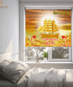 Rèm cuốn in tranh cửa sổ hãng Fivestar mã BT033 - Hệ phụ kiện máng cầu vồng
