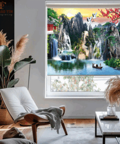 Rèm cuốn in tranh cửa sổ hãng Fivestar mã BT036 - Hệ phụ kiện máng cầu vồng