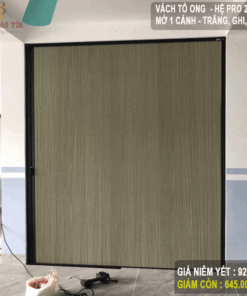 Vách rèm tổ ong ngăn phòng- Hệ Pro 2.7 – Mở 1 cánh – Trắng, ghi, nâu