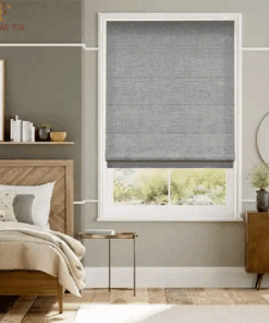Rèm vải xếp lớp roman cản nắng cách nhiệt mã D006