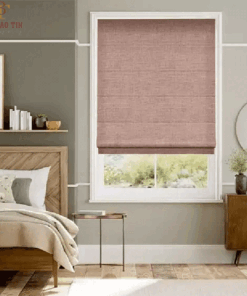 Rèm cửa roman giá rẻ trơn một màu mã D007