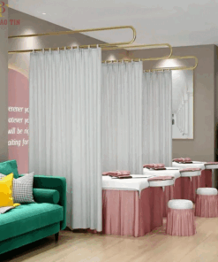 Rèm Spa giá rẻ chất liệu voan trắng - SPA001