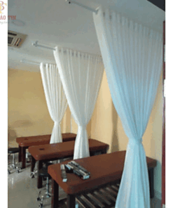Rèm Spa giá rẻ chất liệu voan trắng - SPA009