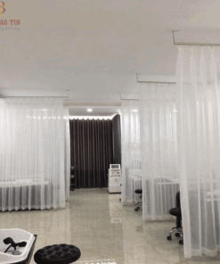 Rèm trắng mỏng ngăn giường cho Spa