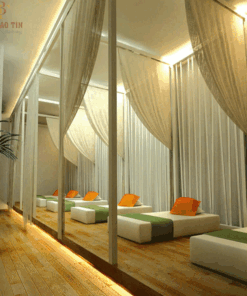 Rèm Spa giá rẻ chất liệu voan trắng – SPA011