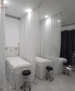 Rèm Spa giá rẻ chất liệu voan trắng - SPA007