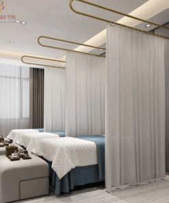 Rèm Spa giá rẻ chất liệu voan trắng - SPA005