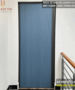 Vách rèm tổ ong ngăn phòng- Hệ Luxury 3.0 – Mở 1 cánh – Trắng, ghi, nâu