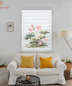 Rèm cầu vồng in tranh mã CV1012-25