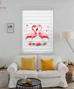 Rèm cầu vồng in tranh mã CV1012-31