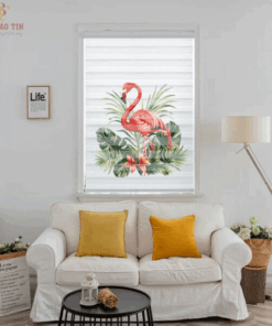 Rèm cầu vồng in tranh mã CV1012-32