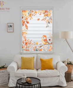 Rèm cầu vồng in tranh mã CV1012-6