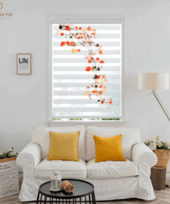 Rèm cầu vồng in tranh mã CV1012-7