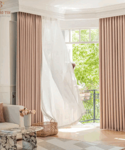 Rèm vải phòng ngủ chung cư đẹp một màu giá rẻ mã BYG2909- 010