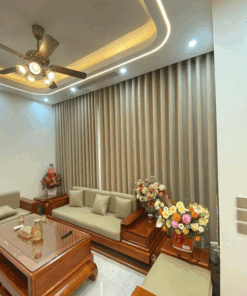 Rèm vải cửa sổ giá rẻ cho phòng khách chung cư mã PA2916 - 05