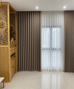 Rèm vải cửa sổ đẹp phòng khách chung cư mã V2905 - 06