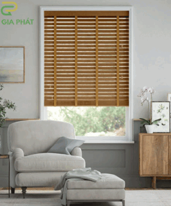 Mành cửa nhựa giả gỗ – Chất liệu nhựa PVC vân gỗ hãng Pilano bản 5cm