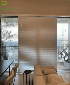 Màn sáo nhựa giả gỗ giá rẻ – Chất liệu nhựa PVC vân gỗ hãng Gracehome bản 5cm