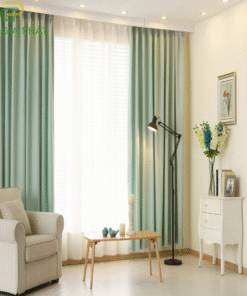Rèm vải màu vàng đẹp cho phòng khách chung cư mã GA2918 - 01