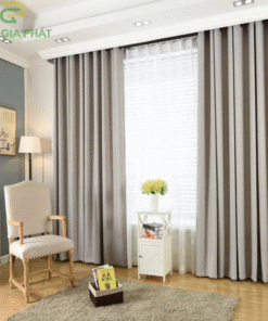 Rèm vải phòng ngủ chung cư đẹp một màu giá rẻ mã BYG2909- 04