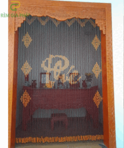 Rèm cuốn che bàn thờ bằng hạt gỗ mẫu RHG-05