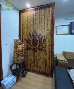 Rèm che bàn thờ bằng hạt gỗ giá rẻ mẫu RHG-017