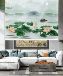 Rèm cuốn in tranh cửa sổ hãng Fivestar mã T2150-01 - Hệ phụ kiện không khoan tường