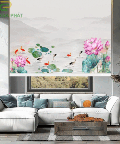 Rèm cuốn in tranh cửa sổ hãng Fivestar mã T2147-01 - Hệ phụ kiện máng thường