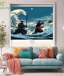 Rèm cuốn in tranh cửa sổ hãng Fivestar mã T2143-01 - Hệ phụ kiện máng thường