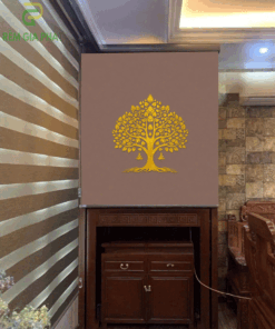 Rèm che ban thờ in tranh họa tiết hoa sen mã RCBT - 01286