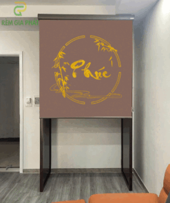 Rèm che ban thờ in tranh họa tiết hoa sen mã RCBT - 01259