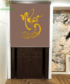 Rèm che ban thờ in tranh họa tiết hoa sen mã RCBT - 01255