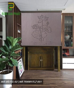 Rèm cuốn che bàn thờ khắc laze họa tiết RKBT-1269