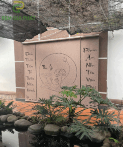 Rèm cuốn che bàn thờ khắc laze họa tiết hoa sen RKBT-1262