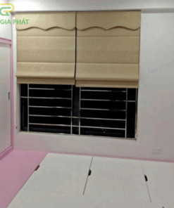 Rèm roman đẹp giá rẻ màu kem mã D018